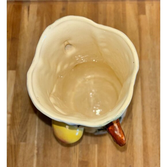 Antique Majolica Birch Tree Vase with applied Pears and Leaves 11 - Picture 9 of 16